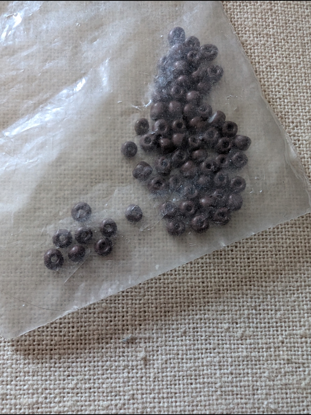 Vintage Small Wooden Round Beads in Dark Brown #93